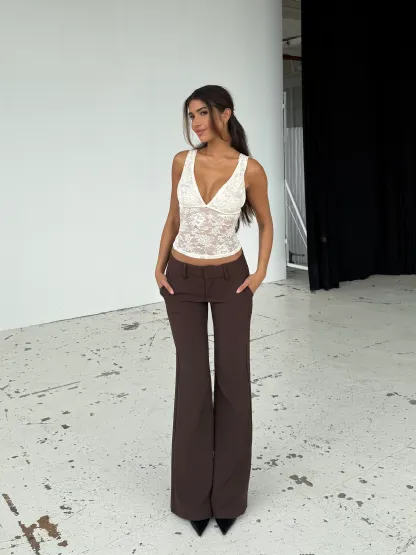Livia low waist trousers (Buy 2 Free Shipping）-Coordom
