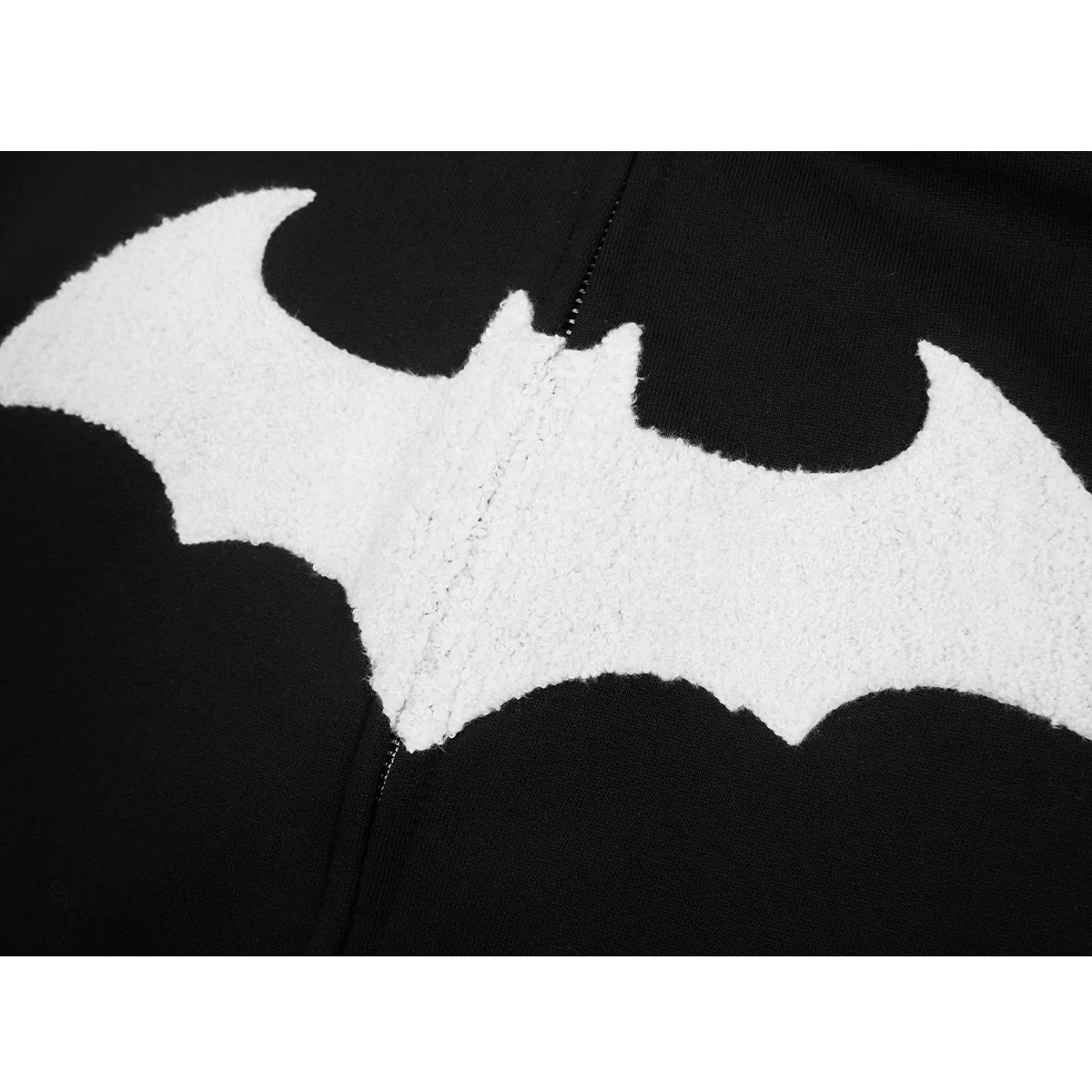 Street style Y2K pattern Full Zip Hoodie Black（Eyes Can See）-Coordom