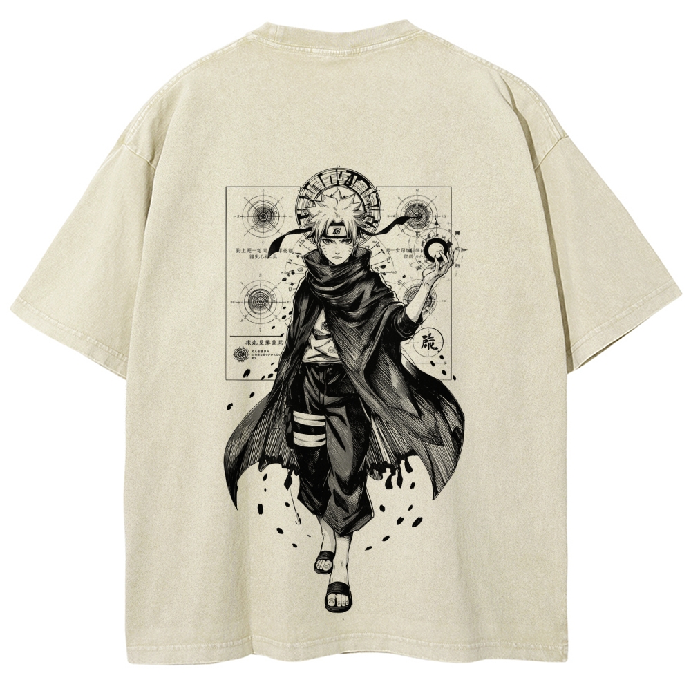 Naruto Unisex Fit Washed T-Shirt 2508017073-Coordom