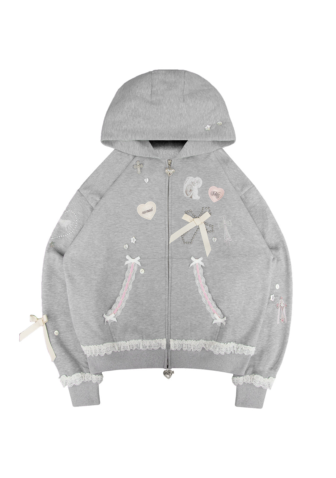 WHISPER ZIP HOODIE GREY MARL-Coordom