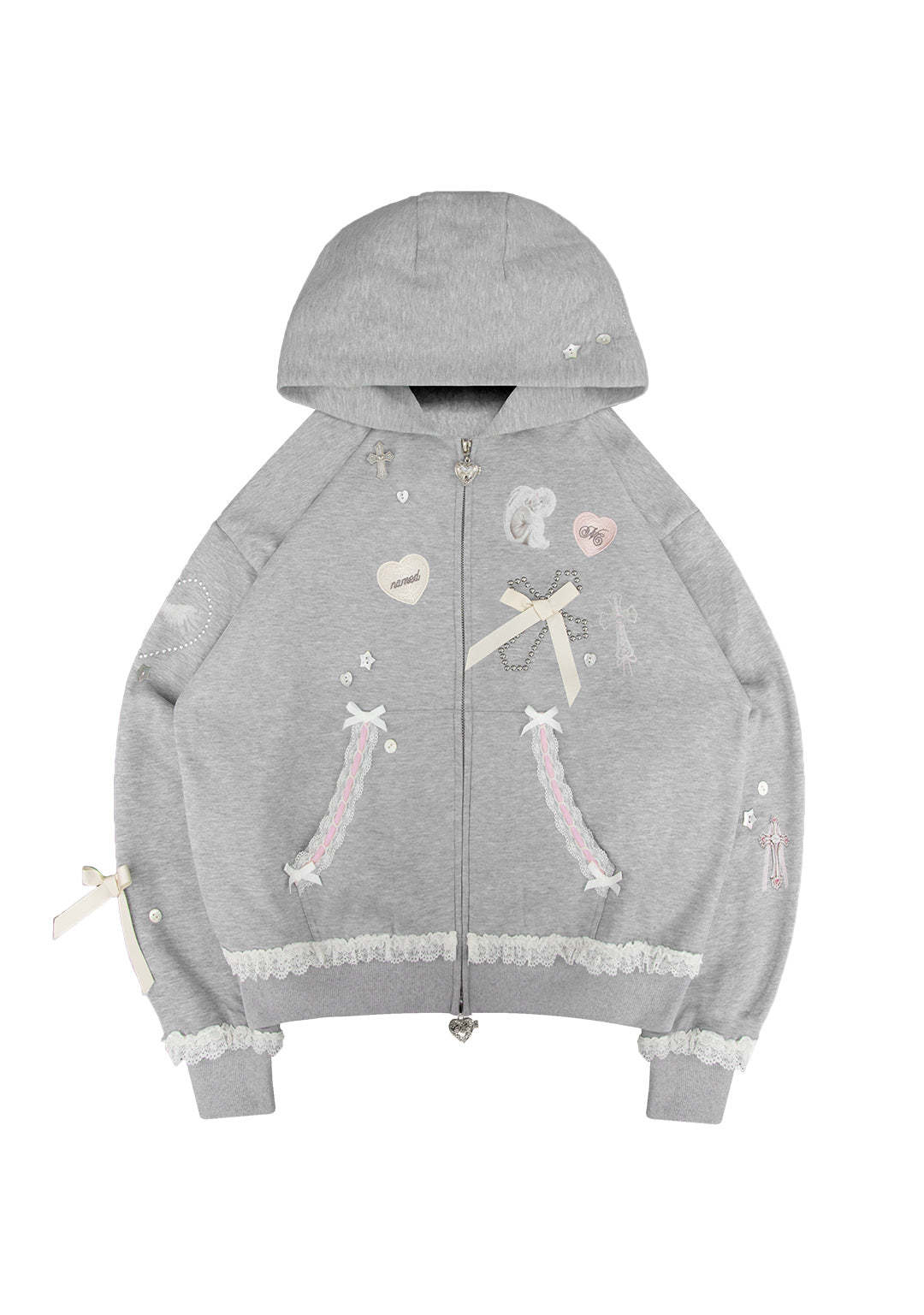 WHISPER ZIP HOODIE GREY MARL-Coordom
