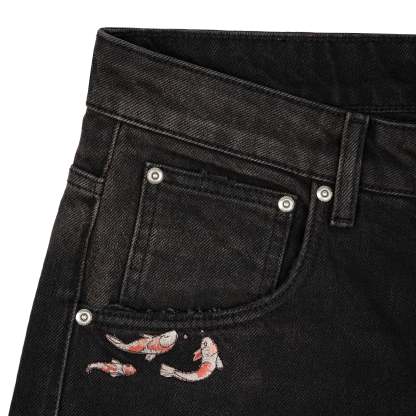 "koi fish v2" Jorts black-Coordom