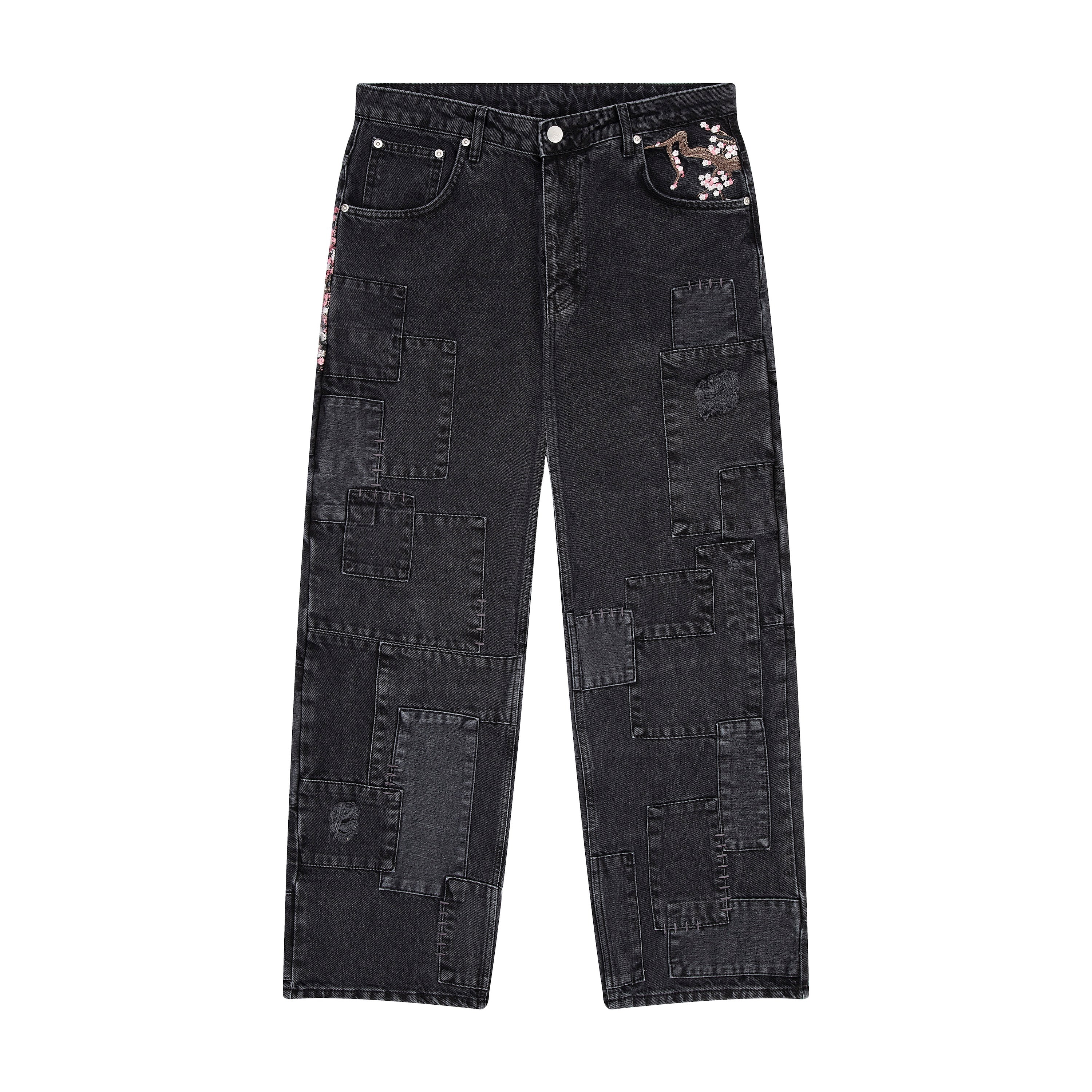 "blossom v2" patchwork Denim black-Coordom