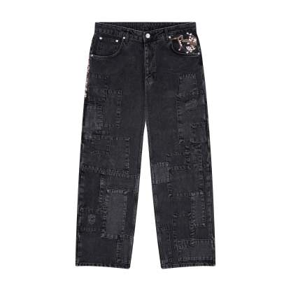 "blossom v2" patchwork Denim black-Coordom