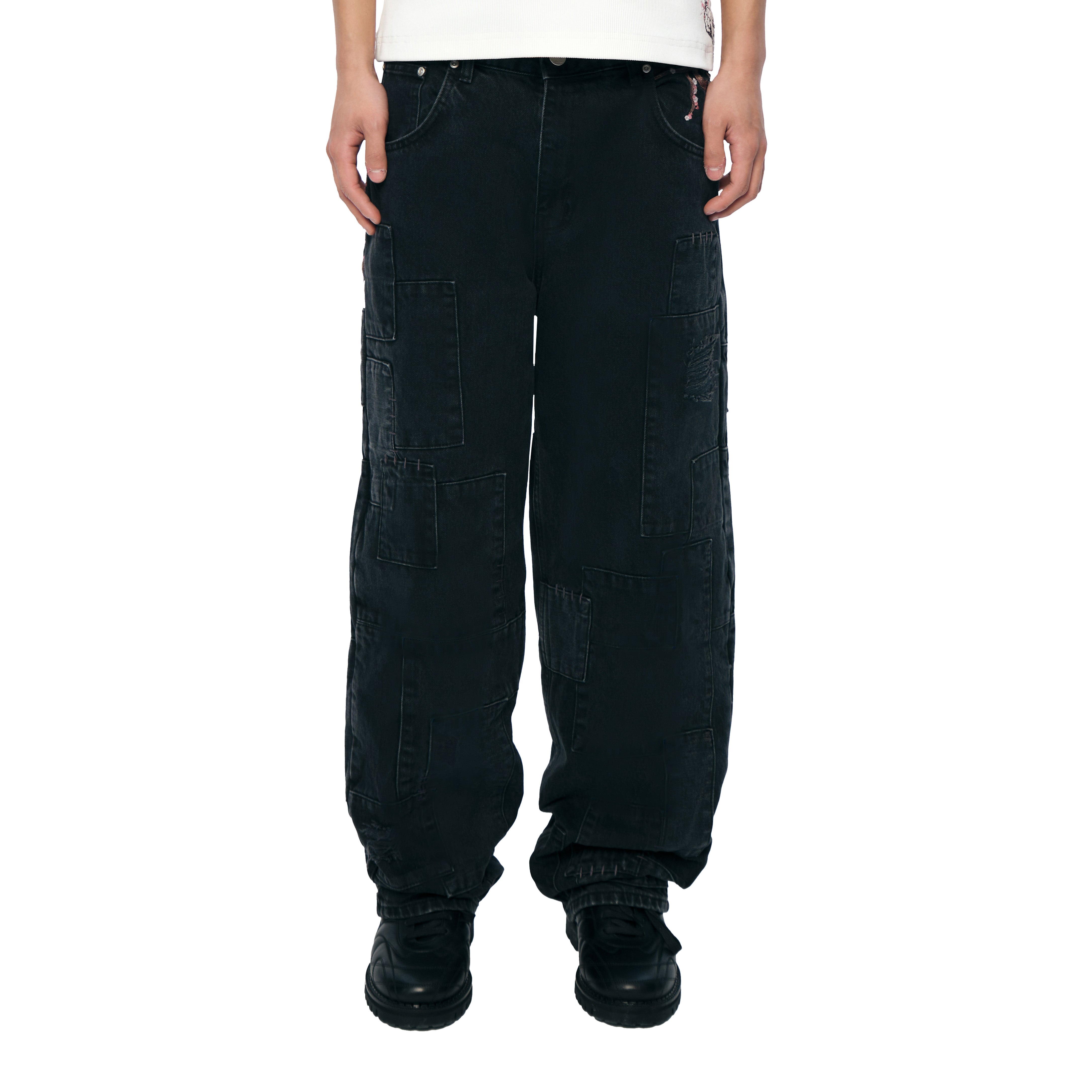 "blossom v2" patchwork Denim black-Coordom