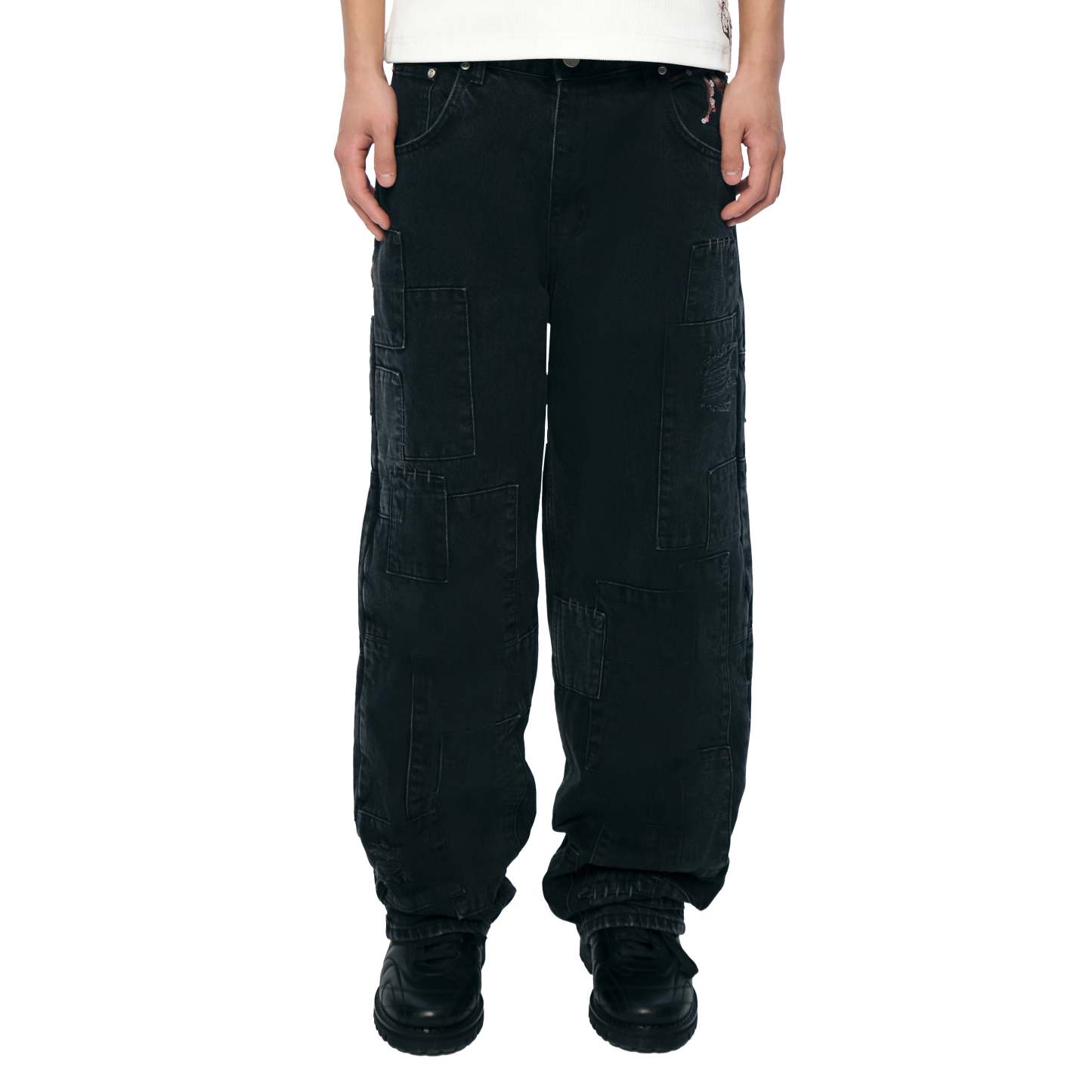 "blossom v2" patchwork Denim black-Coordom