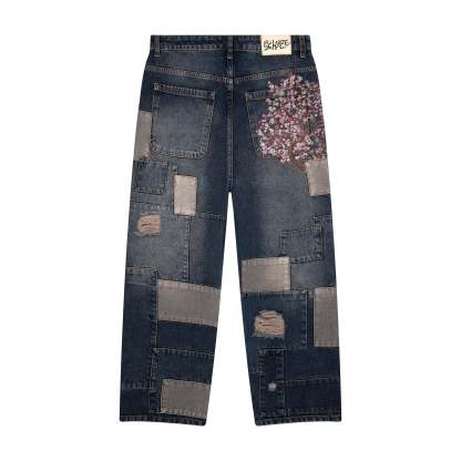 "blossom v2" patchwork Denim dark indigo-Coordom