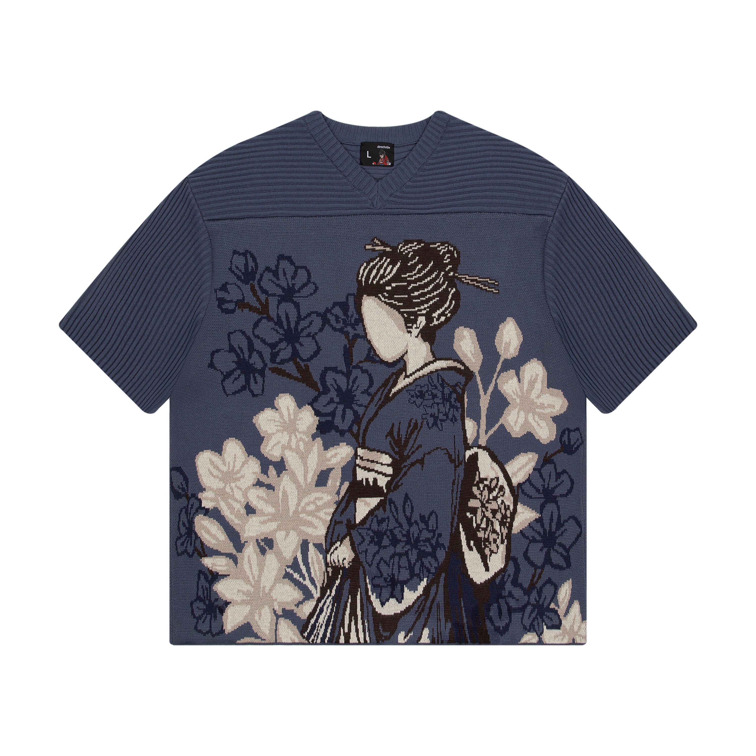 "yakuza v2" knitted Jersey blue-Coordom