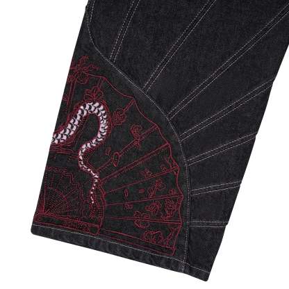 "yakuza" raw Denim black 03-Coordom
