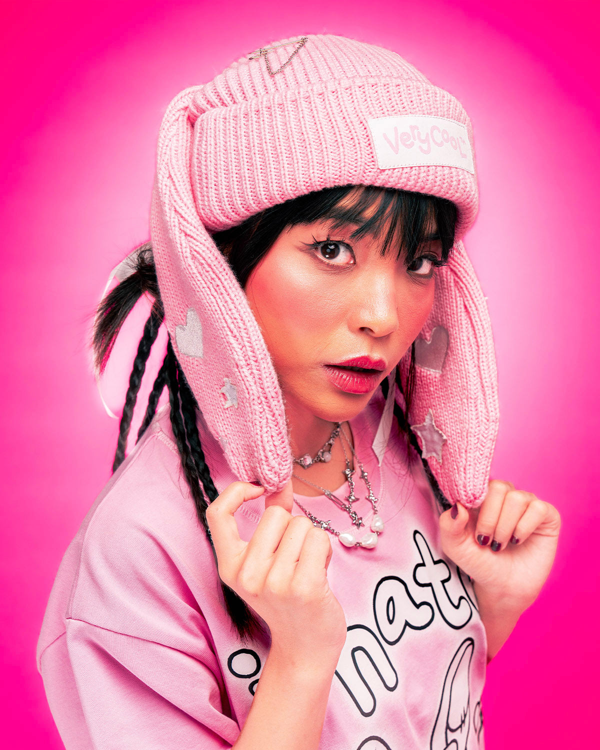  Pink Floppy Beanie-Coordom