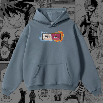 Shoto Todoroki Embroidered Hoodie | My Hero Academia Inspired-Coordom