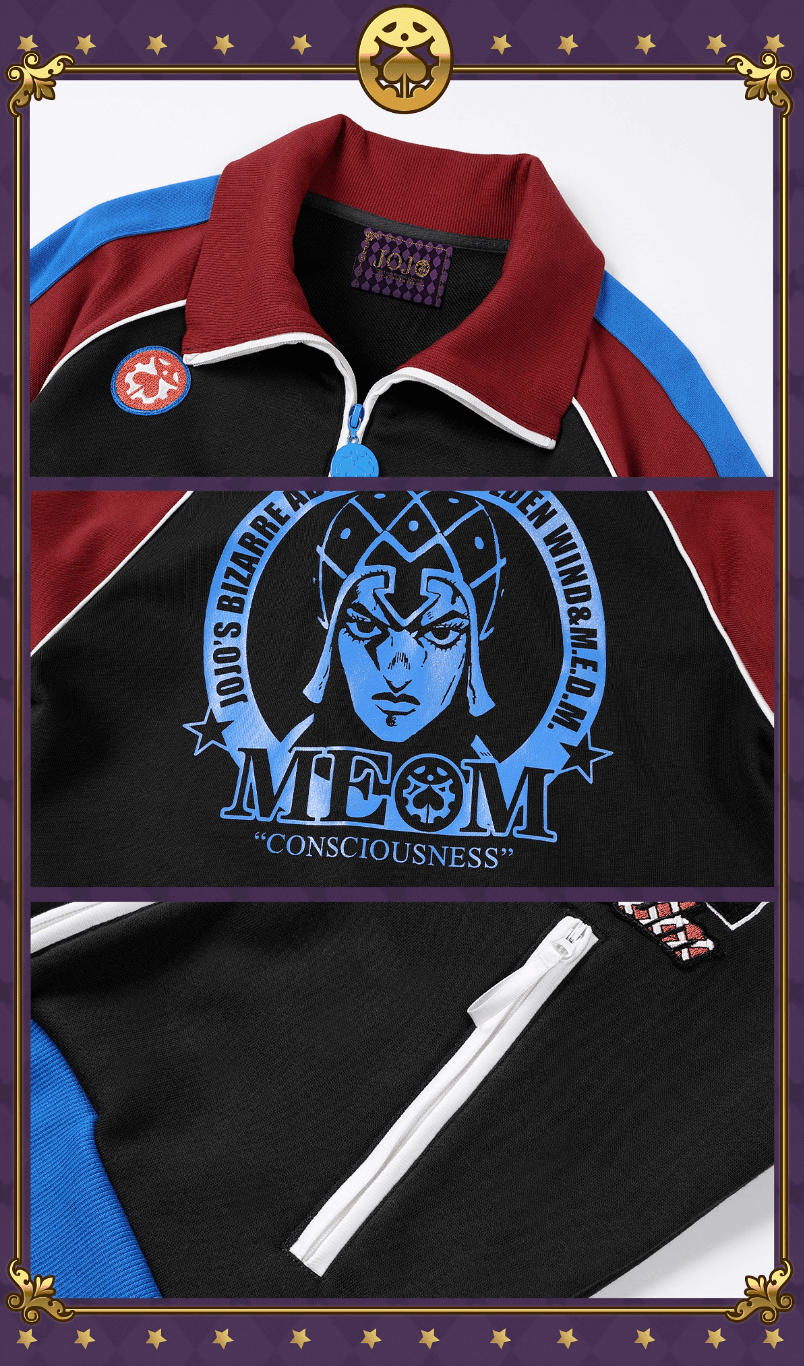 JOJO  Color Block High Neck Track Jacket-Coordom