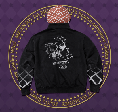 JOJO  Plaid Hooded Washed Zip Up Hoodie-Coordom