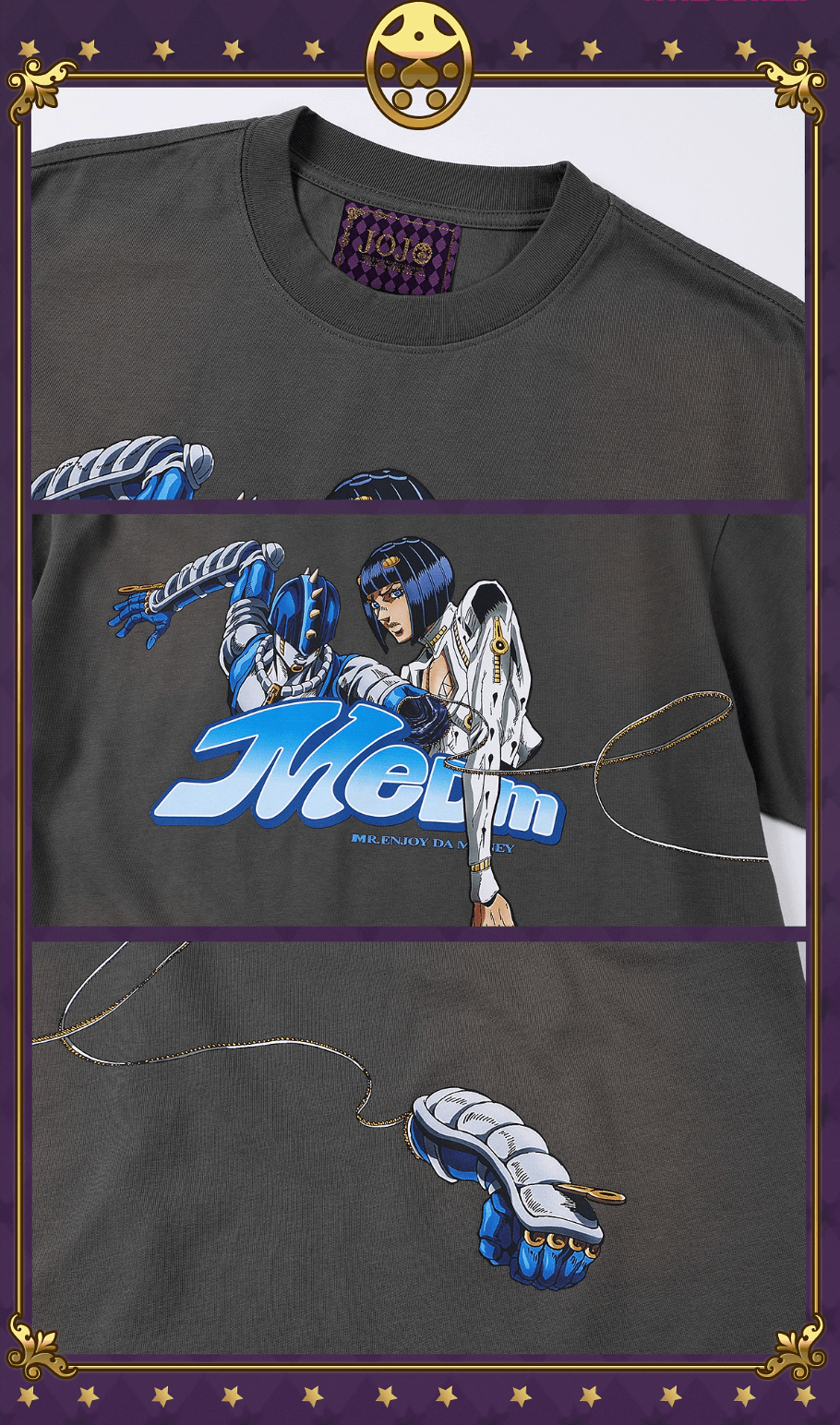 JOJO  Washed Distressed Character Print Tee-Coordom