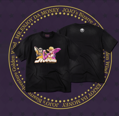 JOJO  Washed Distressed Character Print Tee-Coordom