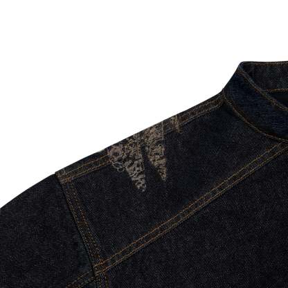 "hellboy" indigo raw denim Biker jacket-Coordom