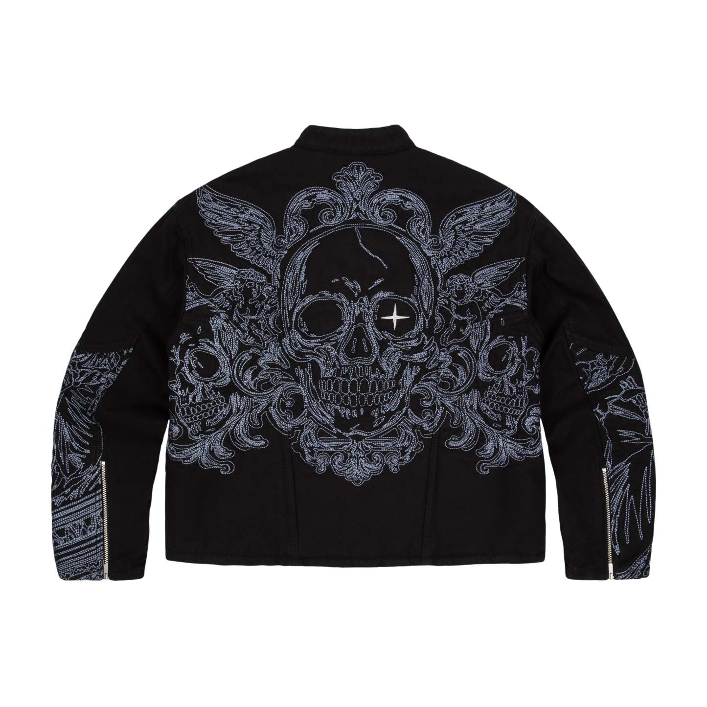 "hellboy" denim Biker jacket black-Coordom