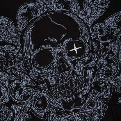 "hellboy" denim Biker jacket black-Coordom