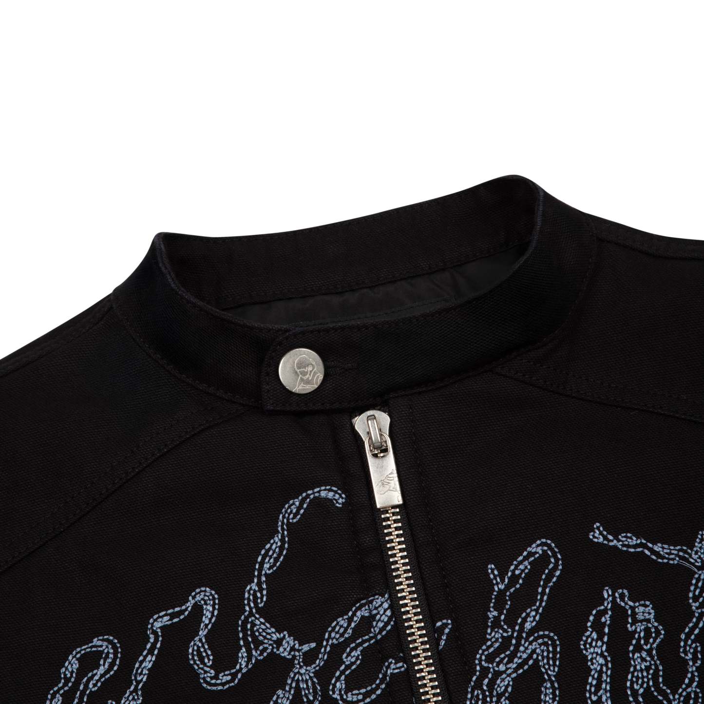 "hellboy" denim Biker jacket black-Coordom