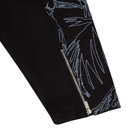 "hellboy" denim Biker jacket black-Coordom