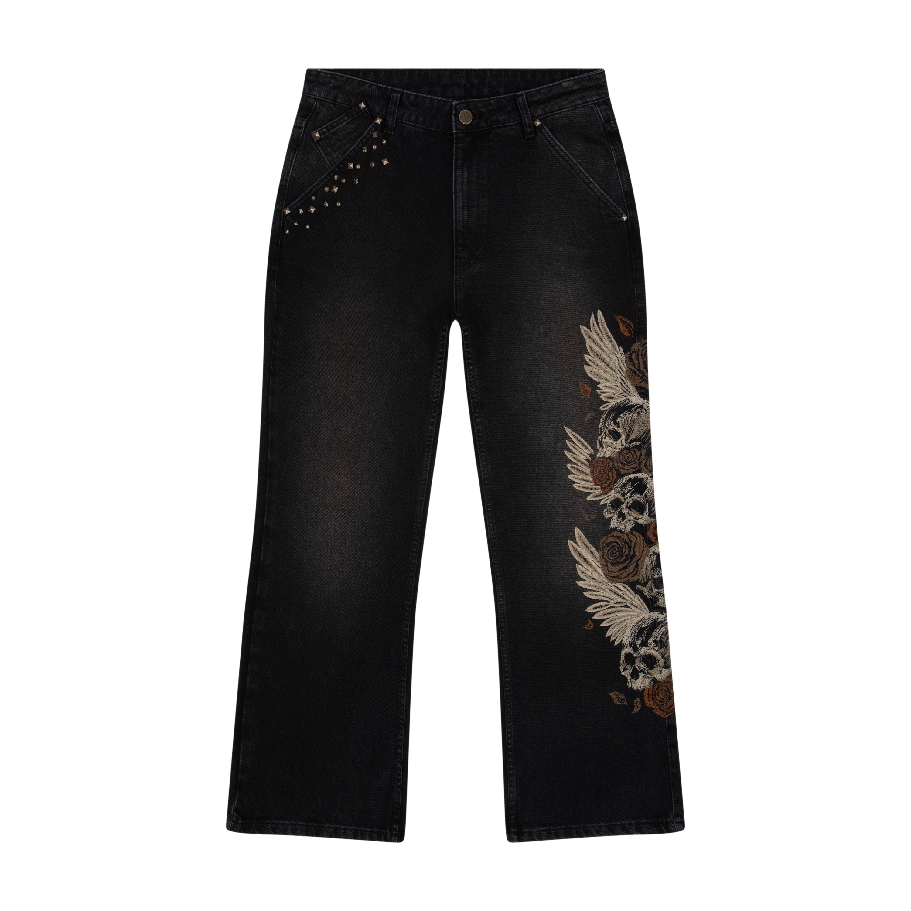 "hellboy" brown washed bootcut Denim-Coordom