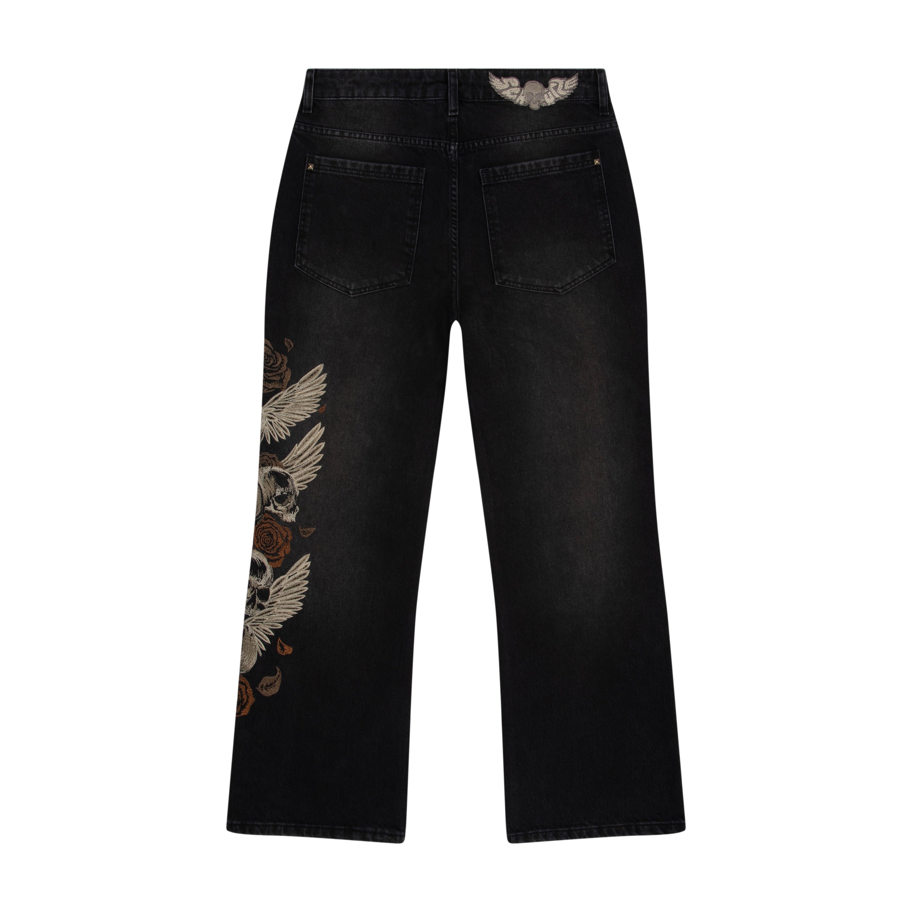 "hellboy" brown washed bootcut Denim-Coordom