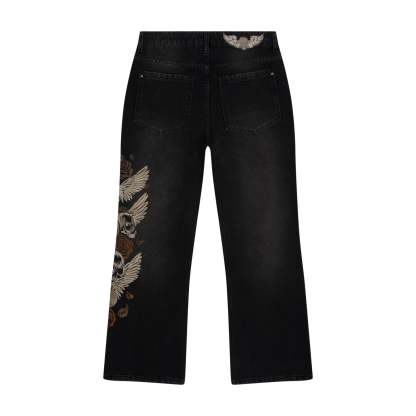 "hellboy" brown washed bootcut Denim-Coordom
