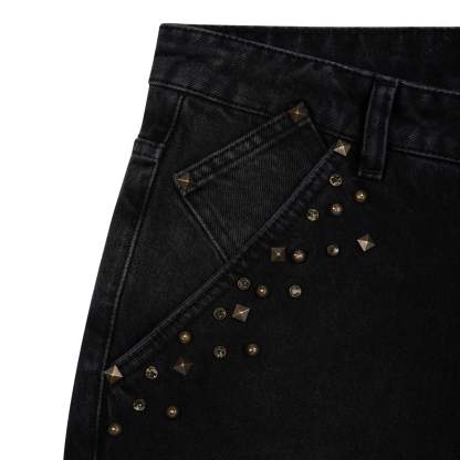 "hellboy" brown washed bootcut Denim-Coordom