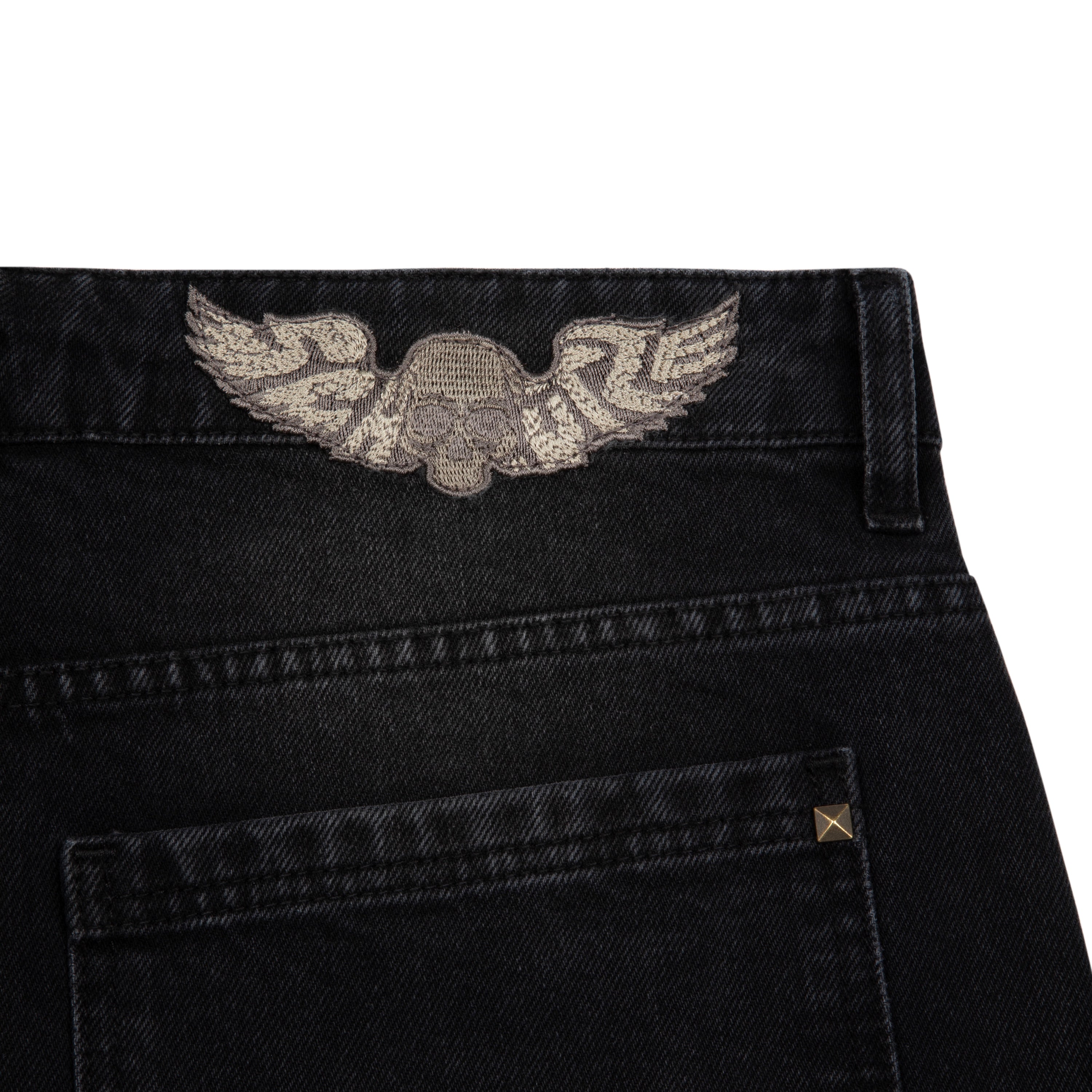 "hellboy" brown washed bootcut Denim-Coordom