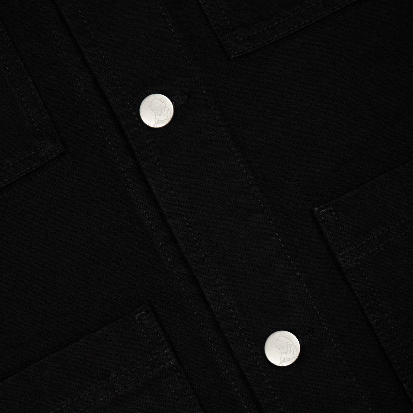"hellboy" denim Jacket black-Coordom