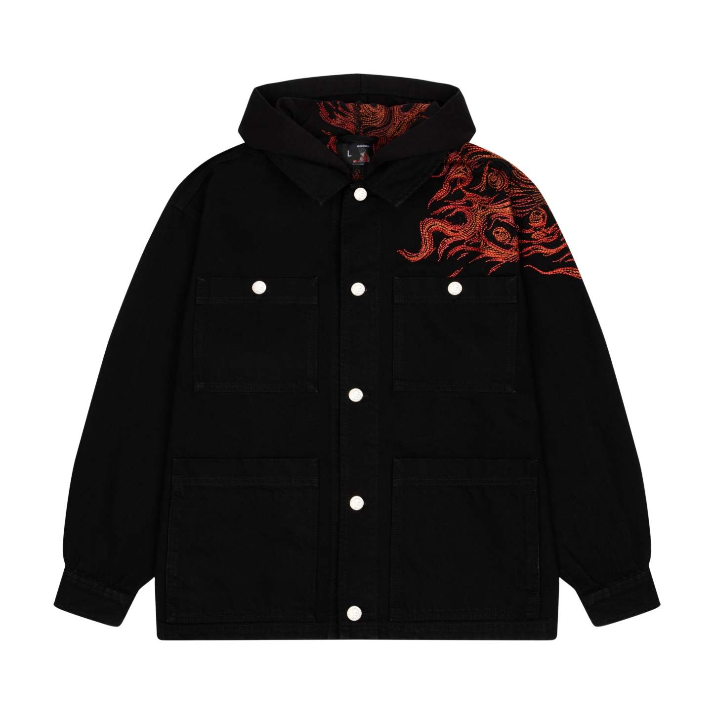 "hellboy" denim Jacket black-Coordom