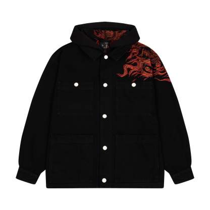 "hellboy" denim Jacket black-Coordom