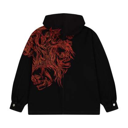 "hellboy" denim Jacket black-Coordom