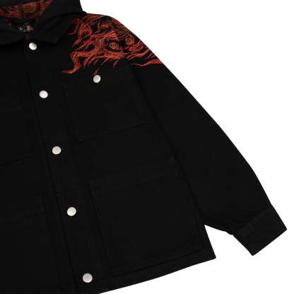 "hellboy" denim Jacket black-Coordom