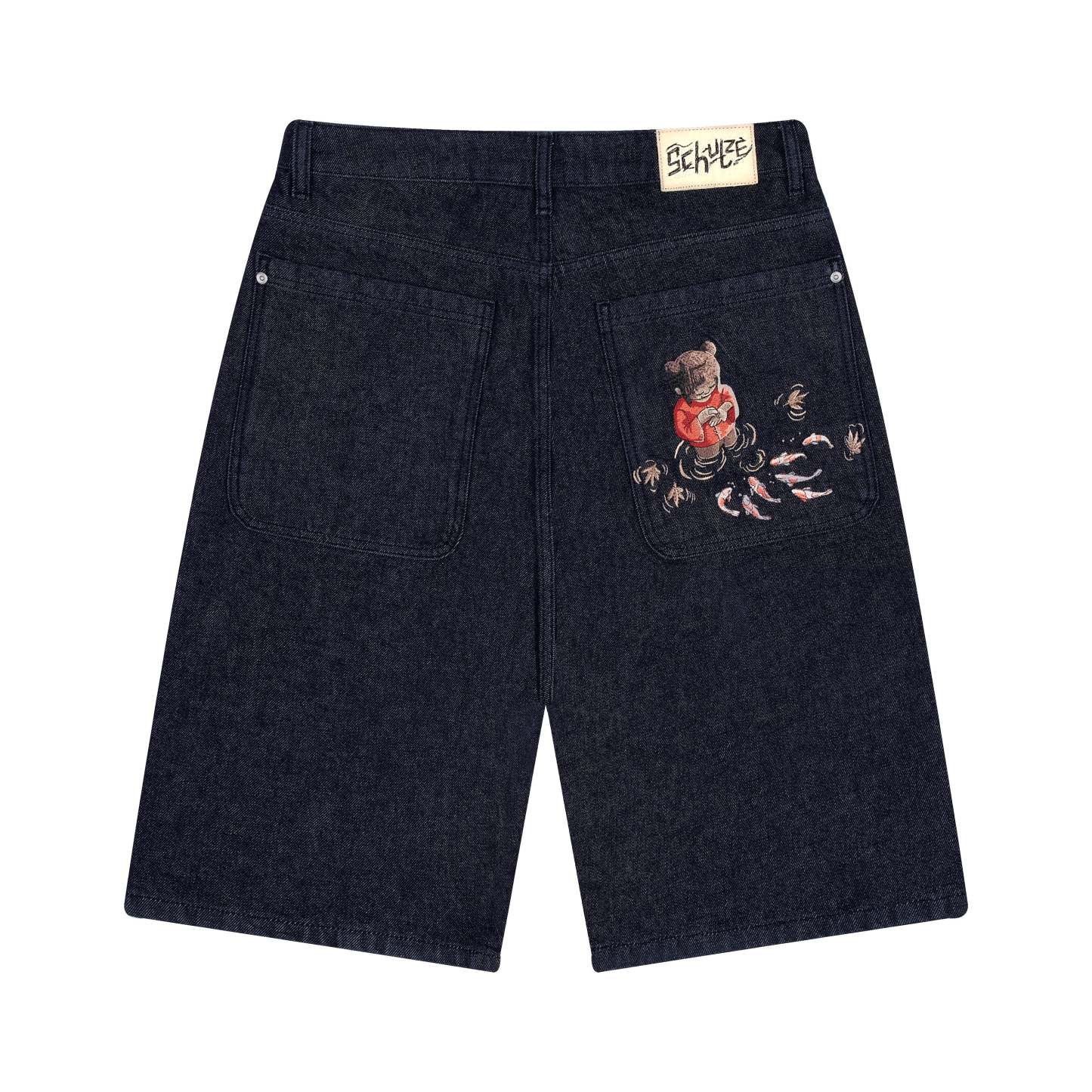 "koi fish v2" Jorts raw indigo-Coordom