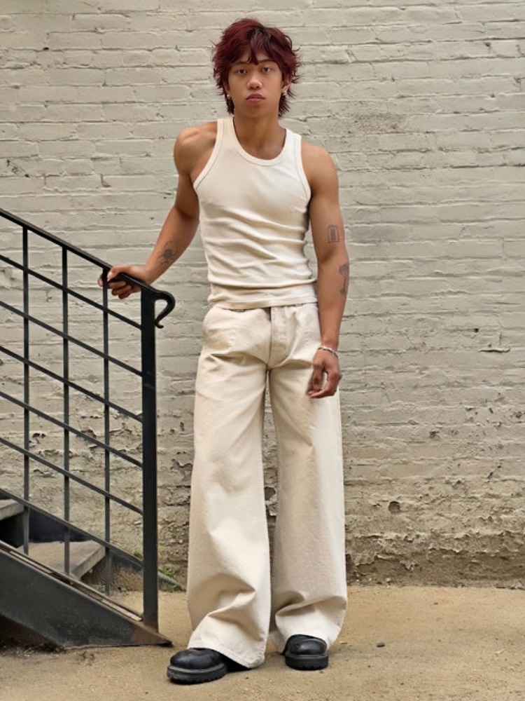 PLEATED WIDE-LEG TROUSERS-Coordom