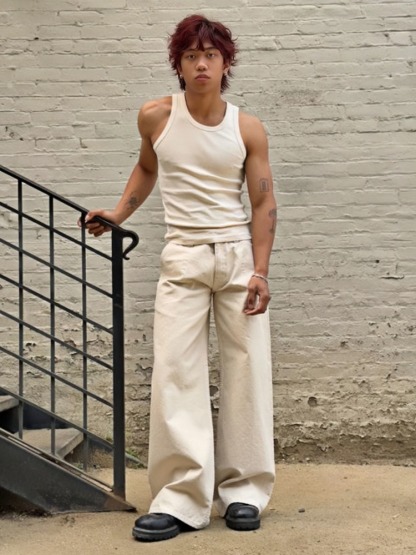 PLEATED WIDE-LEG TROUSERS-Coordom