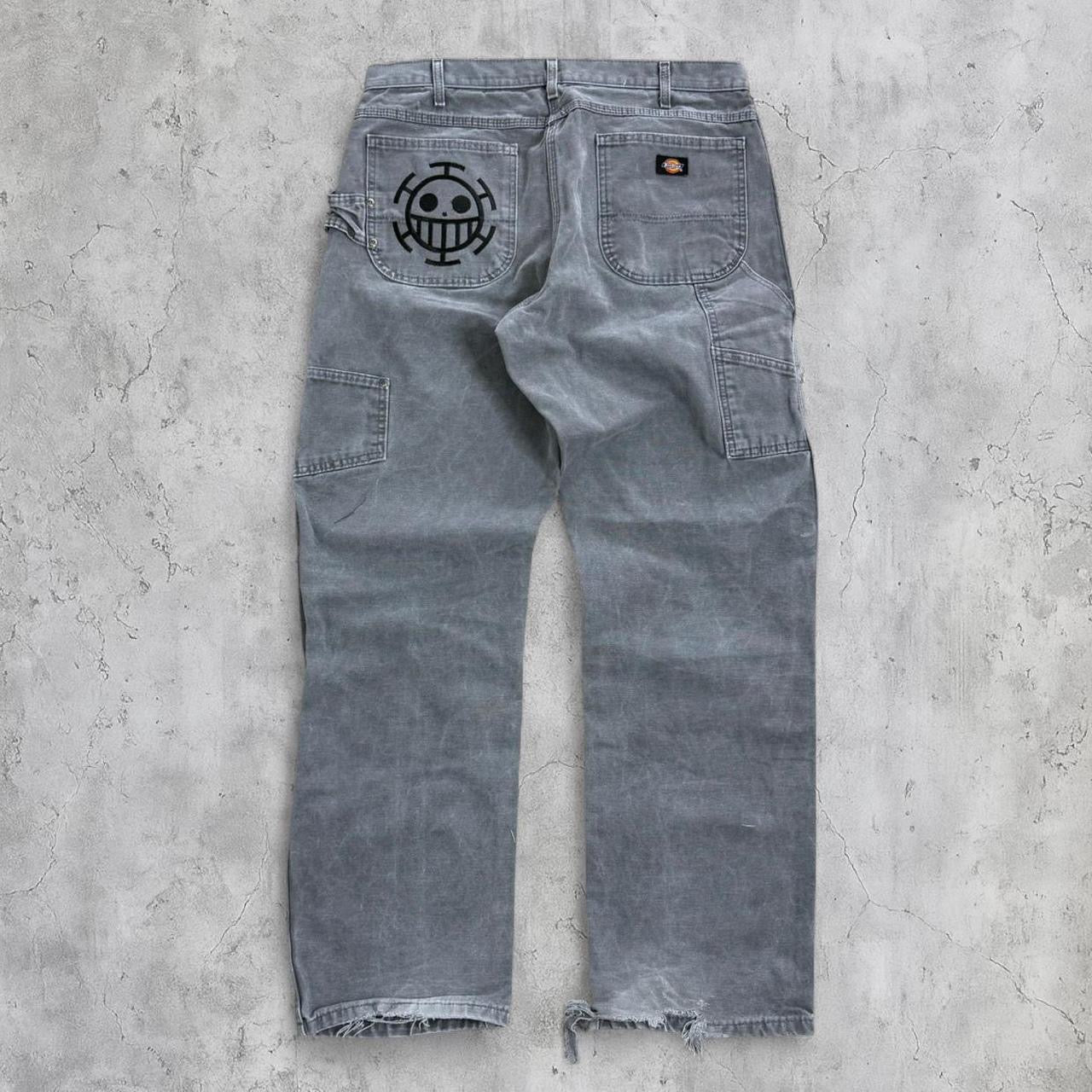 (36X34) trafalgar law one piece jeans-Coordom