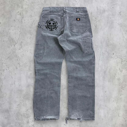 (36X34) trafalgar law one piece jeans-Coordom