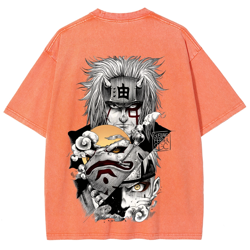 Naruto Unisex Fit Washed T-Shirt 2508017672-Coordom