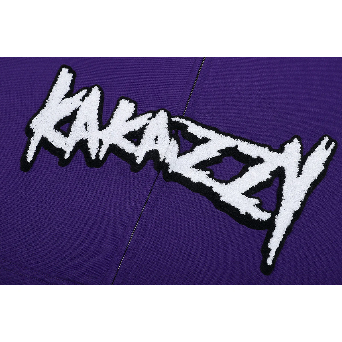 Street style Y2K pattern Full Zip Hoodie Purple-Coordom