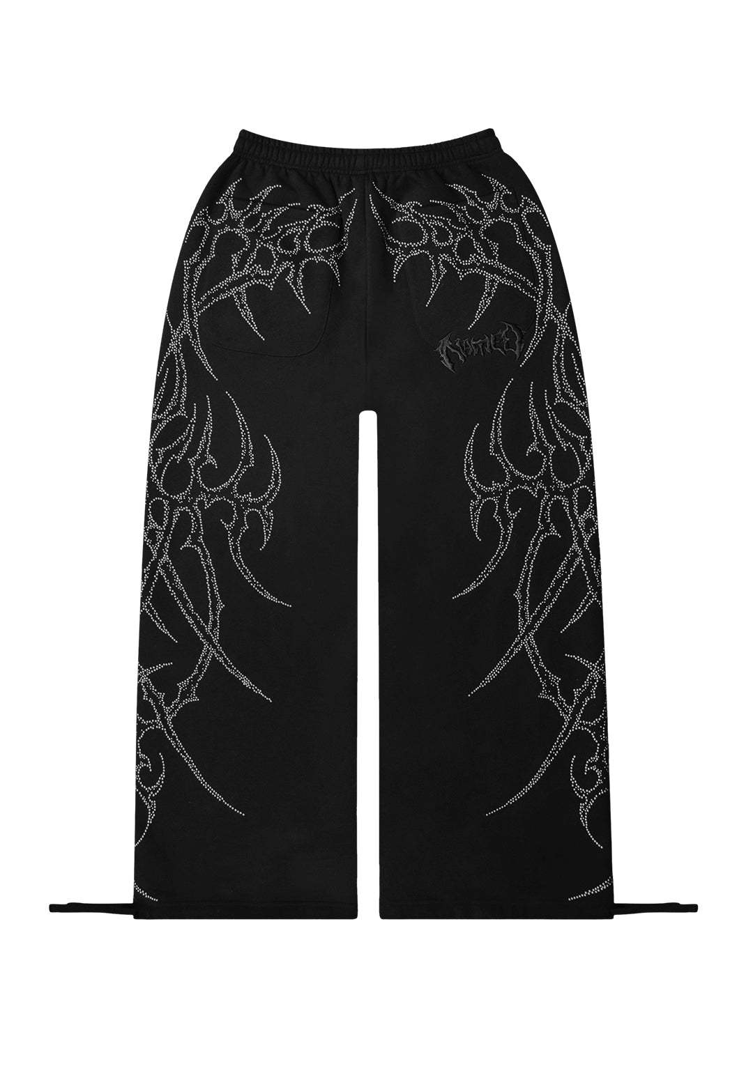 HAUNT STUDDED OVERSIZED SWEATPANTS BLACK-Coordom