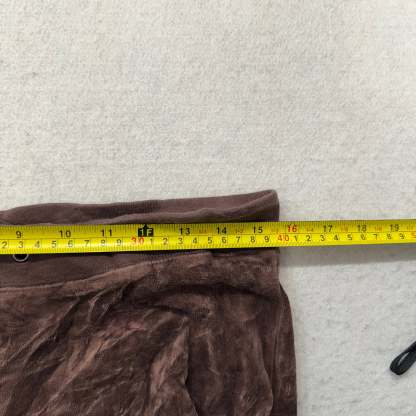 Juicy Couture Women's Brown Velour Flared Wide Leg Track Pant Loungewear Size M-Coordom