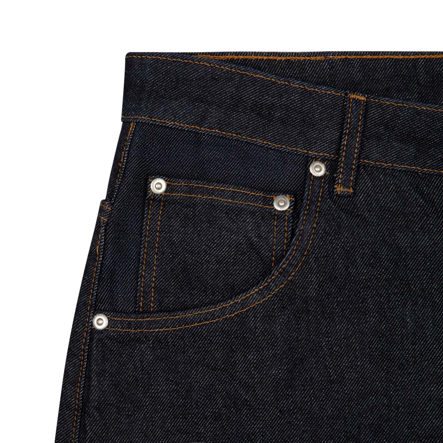 Blossom V3 Indigo Raw Denim Jeans (02) | Vintage Streetwear Baggy Pants-Coordom