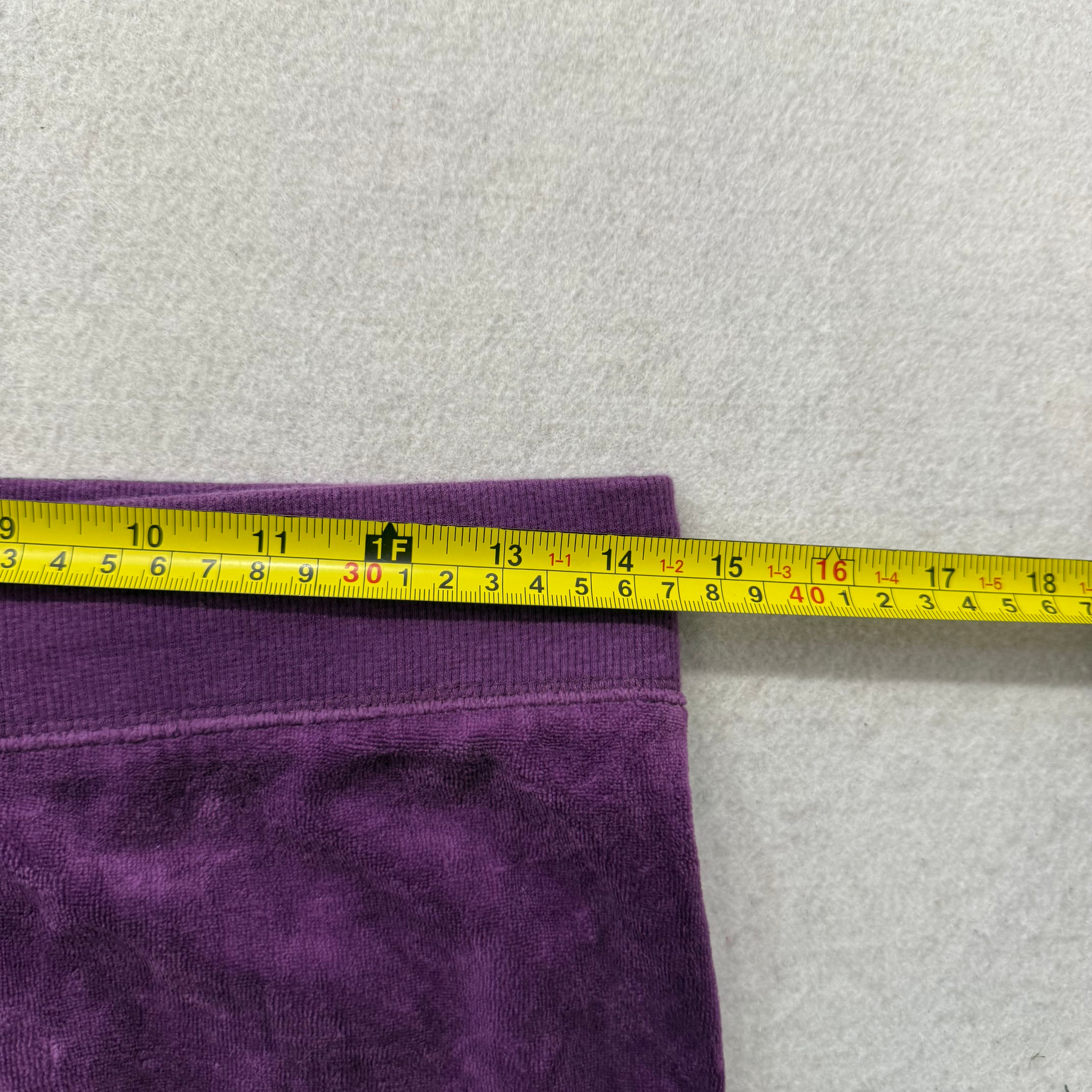 Juicy Couture Plum Velour Tracksuit Set Zip Up Hoodie & Flared Pants Y2K Size S-Coordom