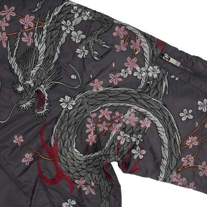 "yakuza v2" bomber Jacket dark grey-Coordom