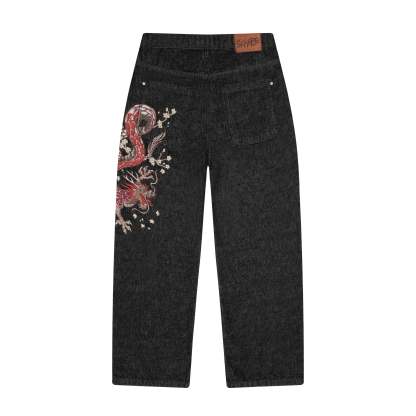 "yakuza" raw Denim black 01-Coordom