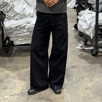 SHIBUYA WIDE-LEG CHINO PANTS-Coordom