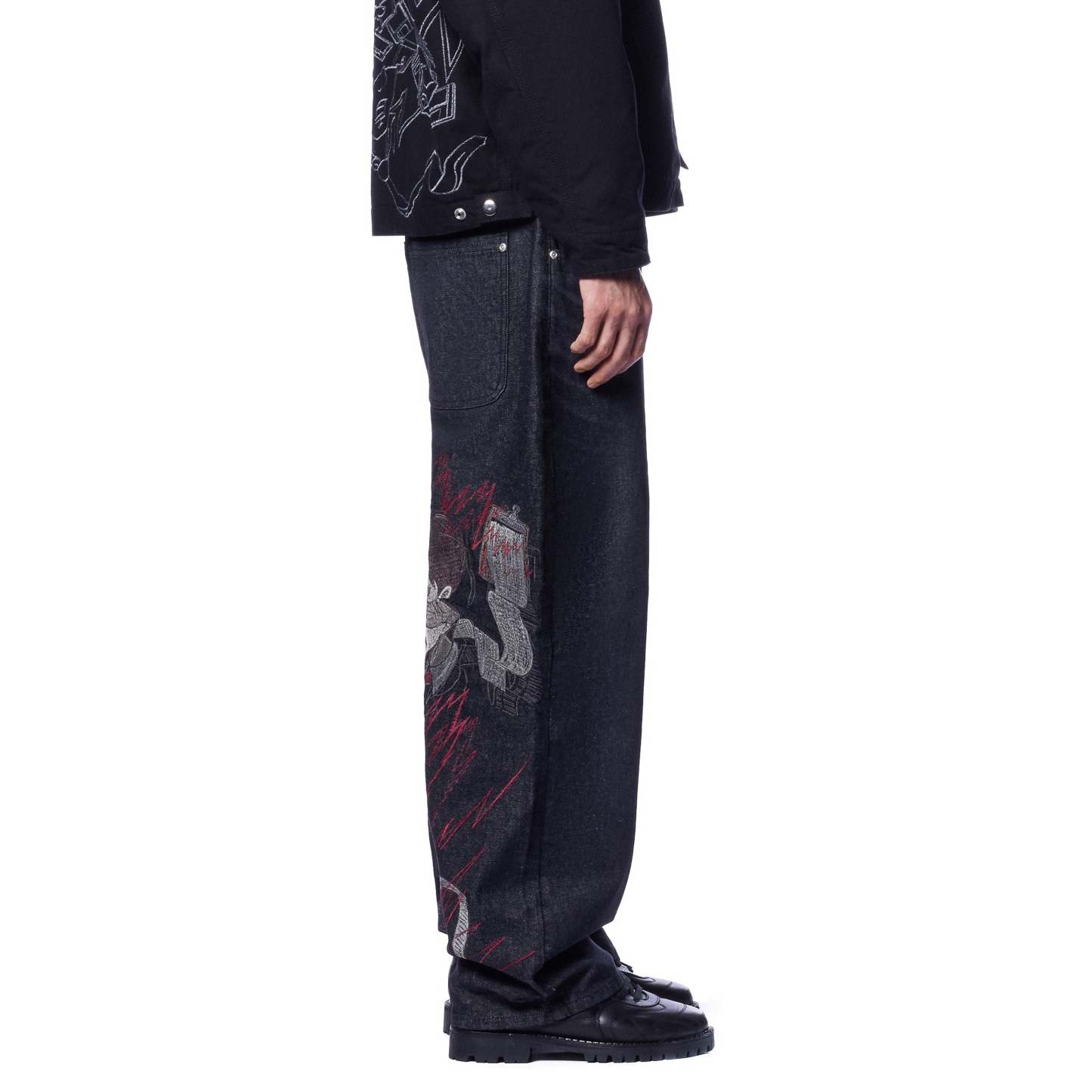 "wall street" black raw Denim-Coordom