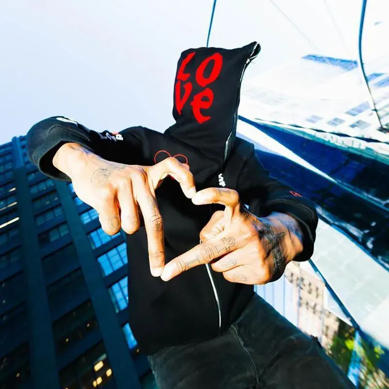 Love More Fearless Couple's Zipper Hoodie-Coordom